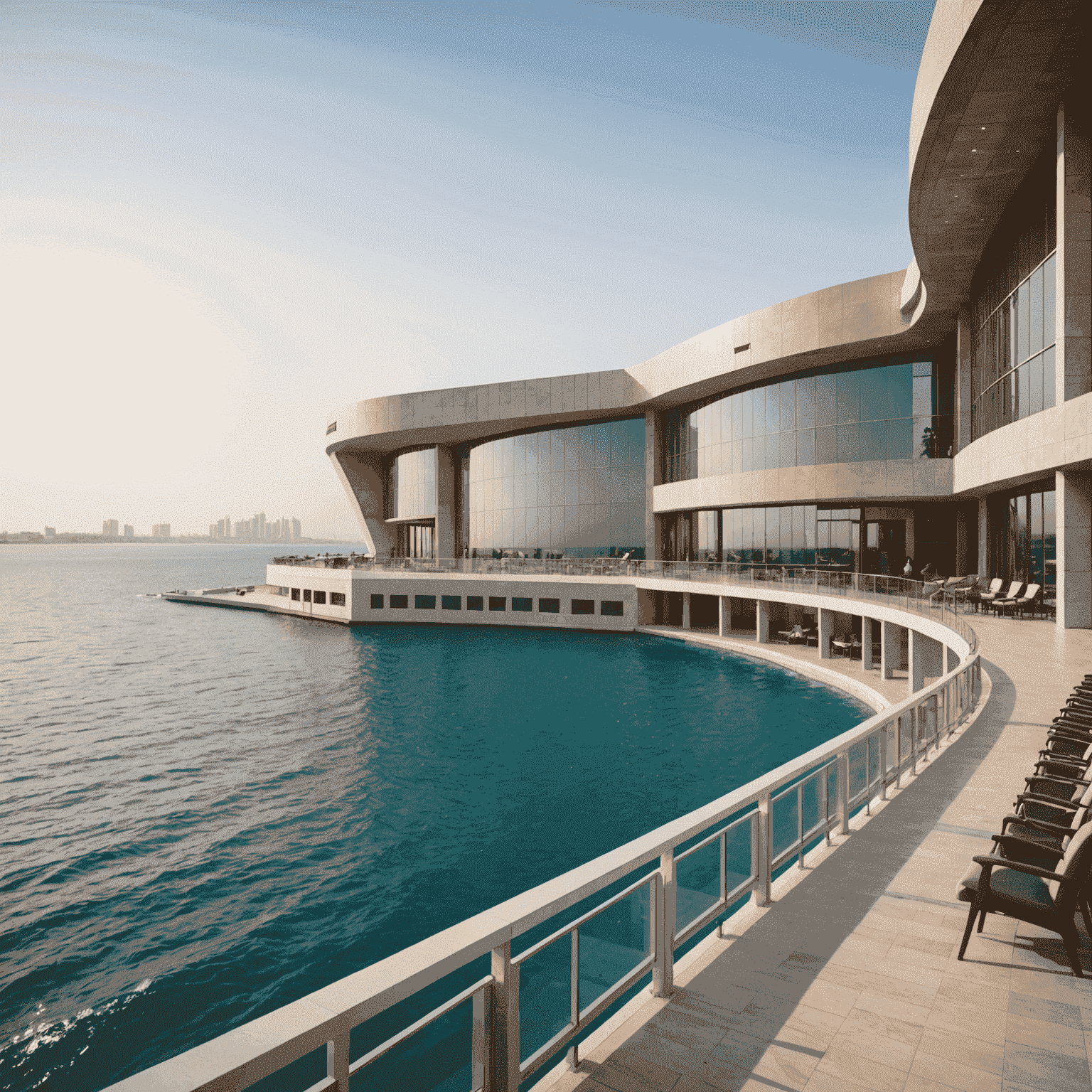 Jeddah Waterfront Cinemas with a stunning view of the Red Sea and modern architecture