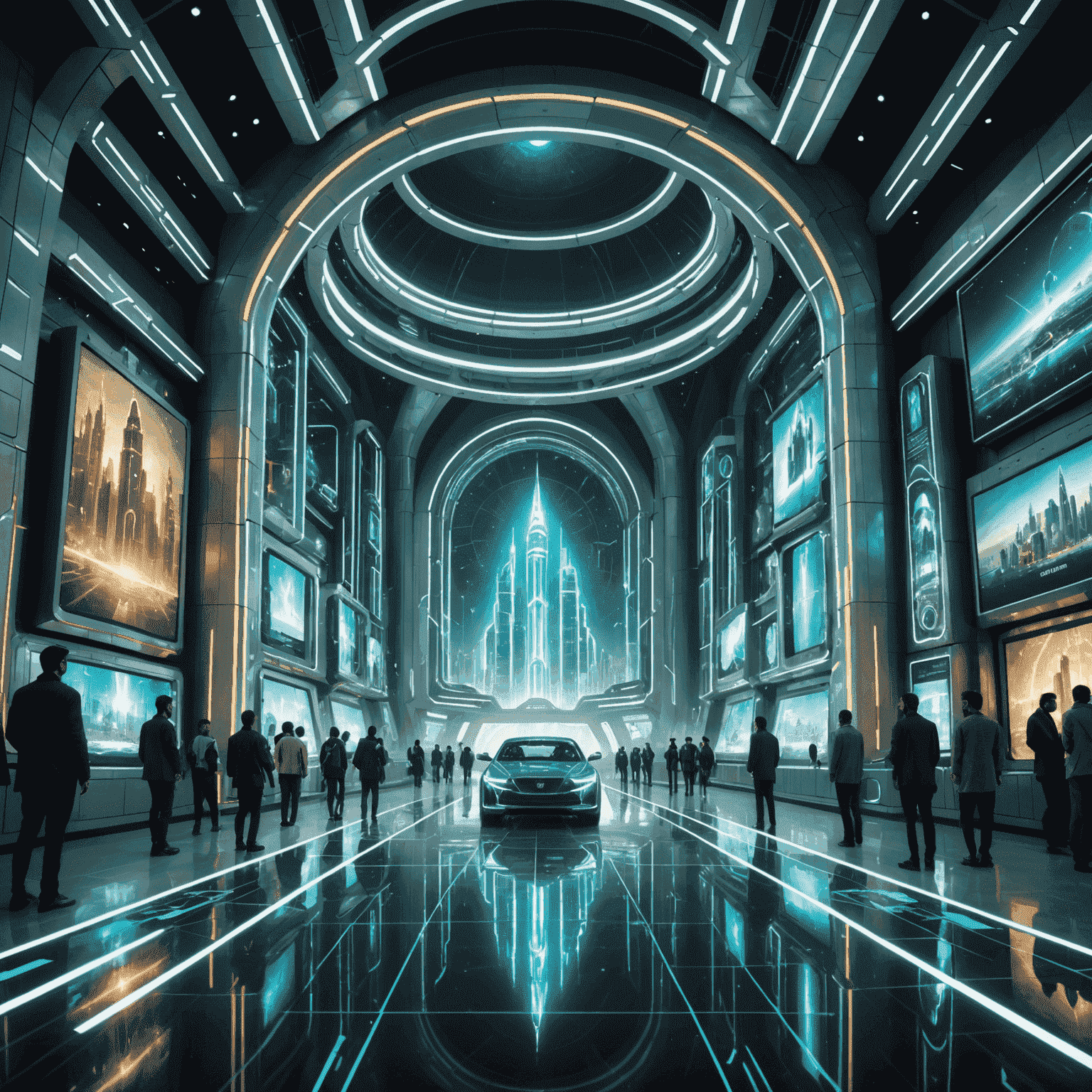 Dammam Movie Metropolis showcasing a futuristic design with holographic displays